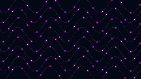 Abstract glowing wave network pattern background with connected dots, 4k footage Stock Footage 333151406