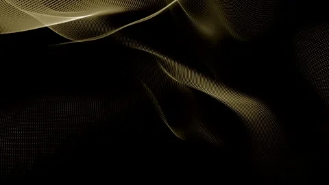 Abstract glowing wave from of particles and dots moves on a blue background, Stock Footage 259801681