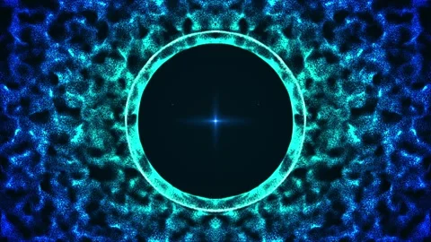 Abstract glowing wave of particles and dots around a hole. Stock Footage 319290559