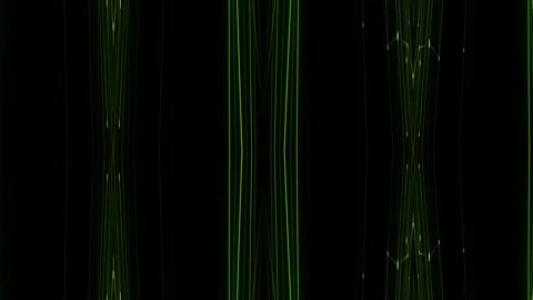 Abstract glowing wave from of particles and dots moves on a black background Stock Footage 338267350