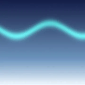 Abstract glowing wave pattern on dark gradient background Stock Illustration