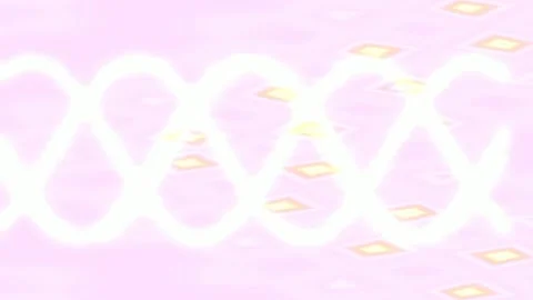 Abstract glowing wave on soft pastel diamond pattern background Stock Footage 333083765