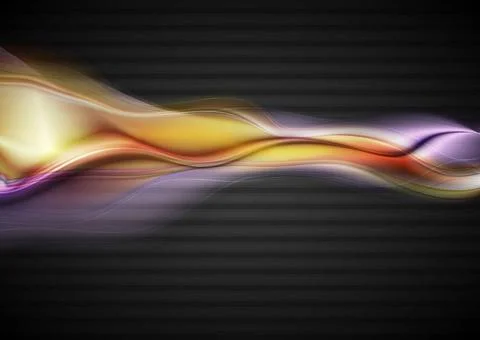 Abstract glowing waves on the dark background. Vector design eps 10 Abstra... Stock Photos