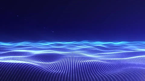 Abstract Glowing Waves Stock Footage 299861500