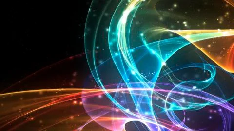 Abstract glowing waves Stock Illustration