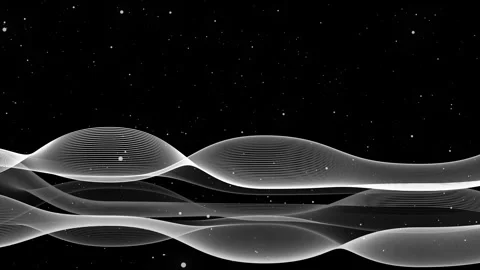 Abstract glowing waves starry background with smooth flowing lines and a fu.. 库存影片 337082871