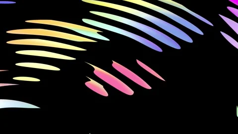 Abstract Glowing Wavy Fluid Streaks and Liquid Motion Loop Stock-Footage 337760889