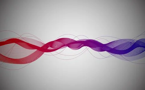 Abstract glowing wavy lines on a background. Dynamic wave pattern. Modern f.. Stock Illustration