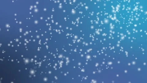 Abstract Glowing White Dots Floating on Blue Background Stock Footage 322085643