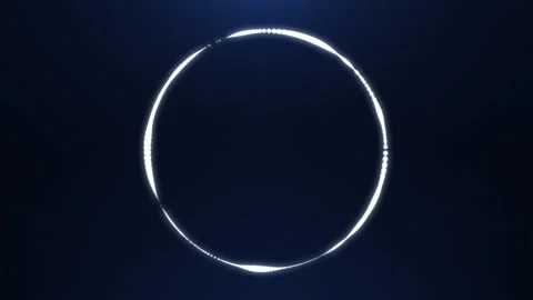 Abstract glowing white energy ring with sparkling light particles Stock Footage 317443575