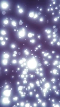 Abstract glowing white light particles floating in cosmic starfield Stock Illustration