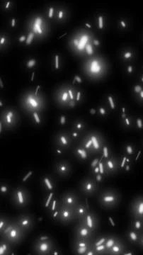 Abstract glowing white particles floating in dark space, symbolizing energy.. Stock Illustration