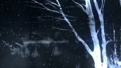 Abstract Glowing Winter Tree 動画素材 119475541
