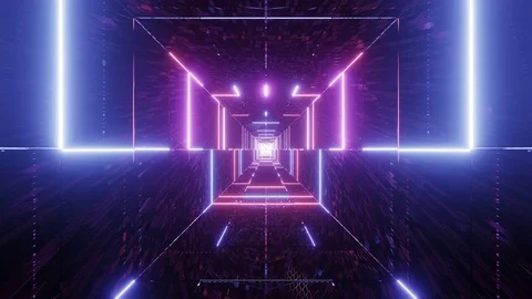 Abstract glowing wire-frame artwork graphic design with brick texture motion Stock Footage 122625371