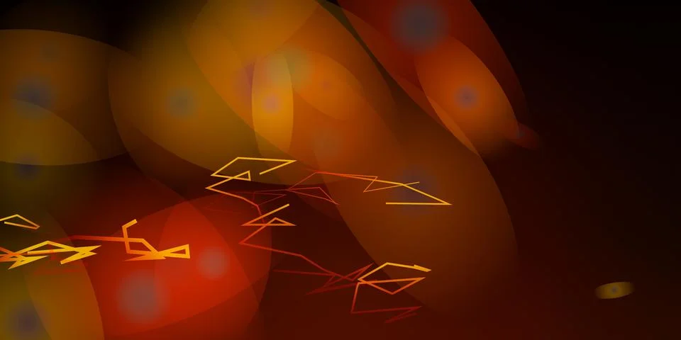 Abstract glowing wireframe art on dark background Stock Illustration