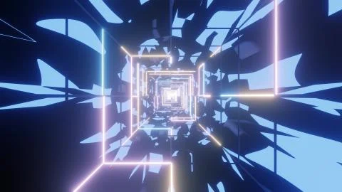 Abstract glowing wireframe design graphics artworks with abstract camouflage 3d Illustrazione stock