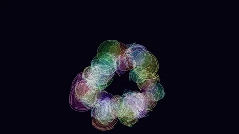 Abstract Glowing Wireframe Morphing Into Colorful Ring And Frog Prince Stock Footage 340942240