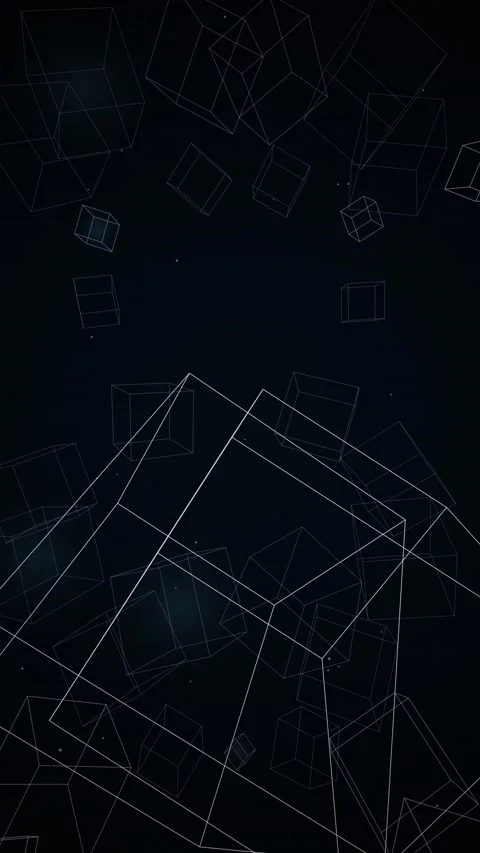 Abstract Glowing Wireframe Network Data Visualization for Futuristic Tech B.. Video stock 344936558