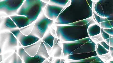 Abstract Glowing Wireframe Wave Network Background Illustration