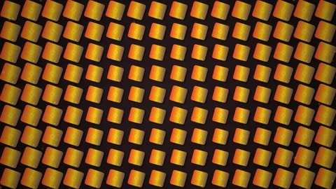 Abstract glowing yellow data grid background network technology pattern Stock Footage 344517381