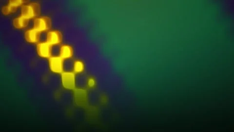 Abstract glowing yellow geometric pattern moving on dark green background. Stock Footage 346339962