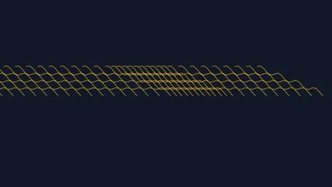 Abstract glowing yellow pattern background on dark blue screen Stock Footage 342523168