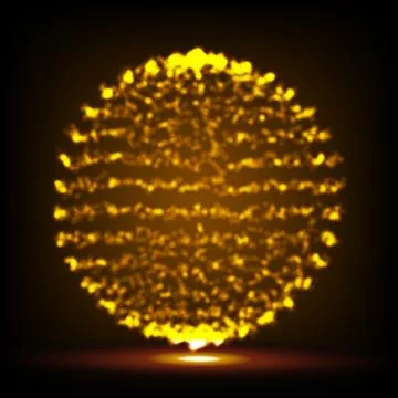 Abstract Glowingh Sphere Vector. Futuristic Technology Style. Modern Background Illustrazione stock