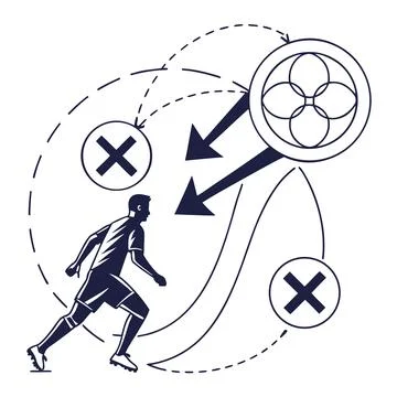 Abstract Goal Icon Forward Motion Geometry White Stock Illustration