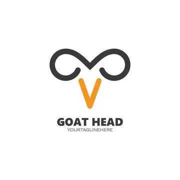 Abstract Goat head  icon vector illustrtion Stock Illustration