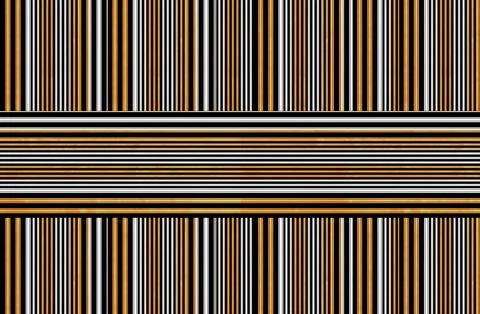 Abstract Gold And Black Barcode Stripes Pattern With Horizontal And Vertica.. Stock Illustration