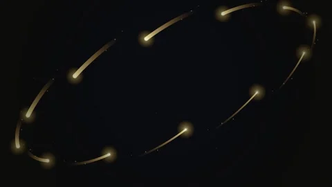Abstract gold and silver glitter streak trails on dark background Stock Footage 344516558