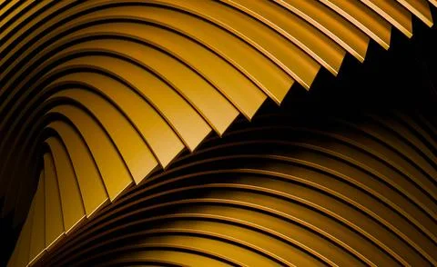 Abstract gold architectural curves Stock Illustration