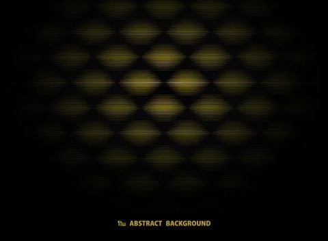 Abstract gold art deco pattern design on black background. illustration イラスト素材