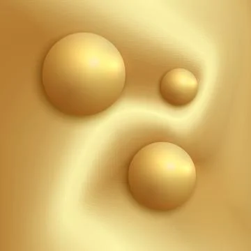 Abstract gold background with balls Stock Illustration