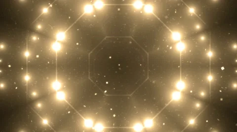 Abstract gold background fractal sun. Stock Footage