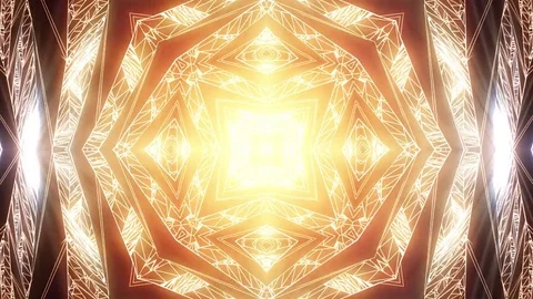 Abstract gold background of kaleidoscope effect. 스톡 동영상 82502125