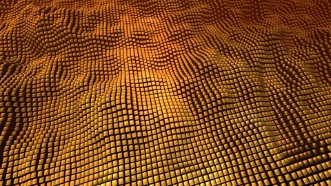 Abstract gold background, surface transformation Stock-Footage 120331901