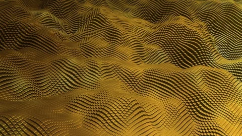 Abstract gold background, surface transformation Stock-Footage 120332149