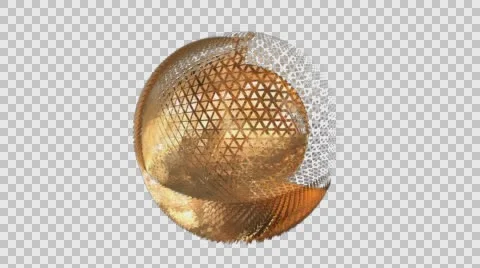 Abstract Gold Ball 库存影片 57766221