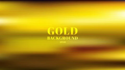 Abstract gold blurred gradient style background with horizontal lines texture Stock Illustration