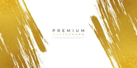 Abstract Gold Brush Texture Background with Halftone Effect Stock Illustration