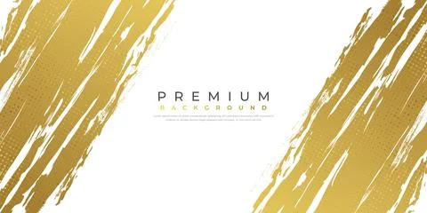 Abstract Gold Brush Texture Background with Halftone Effect Stock Illustration