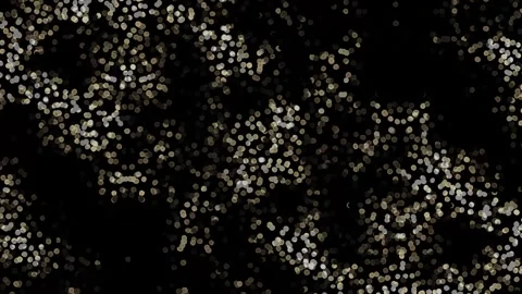 Abstract Gold Champagne Bubble Particles Flowing 4K Loop Overlay Video stock 333677277