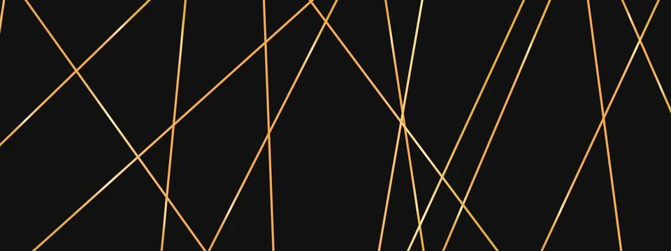 Abstract gold chaotic line pattern with random diagonal stripes. Luxury geo.. Illustrazione stock