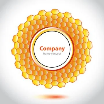 Abstract gold circle element. Illustrazione stock