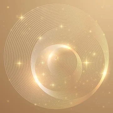 Abstract gold circle lines background Stock Illustration