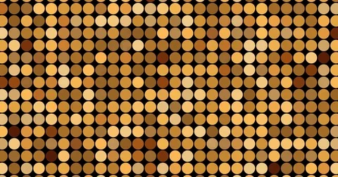Abstract gold circle pattern background, animated seamless loop, 4k 60fps Stock Footage 80612178