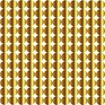 Abstract gold circle seamless pattern Stock Illustration