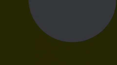 Abstract gold circle shape on minimalist deep brown solid backdrop loop Stock Footage 342204284