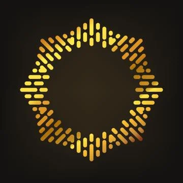 Abstract gold circle. Vector illustration. Stock Illustration